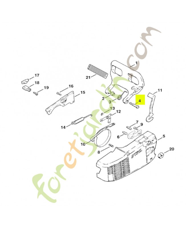 Vis à embase Stihl réf. 1120-792-3300