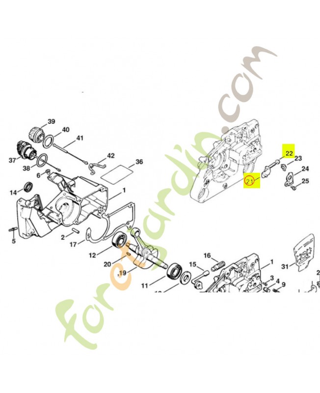 Coulisse de tension Stihl réf. 1121-640-1905