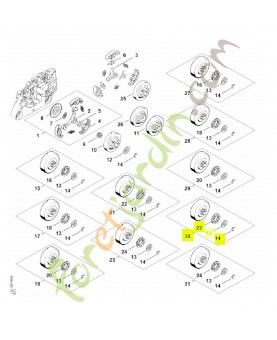 Jeu de pignon à anneau 3/8" Picco 7D Stihl réf. 1121-007-1004