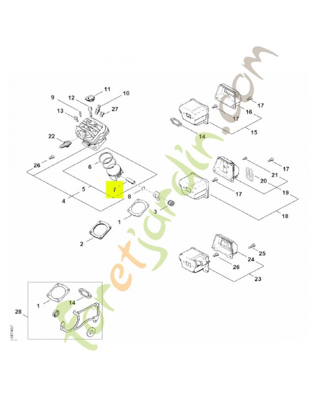 Axe de piston 10x6x30 Stihl réf. 1121-034-1505