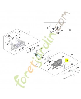 Clou cannelé cylindrique 2,6x8 Stihl réf. 0000-974-1200