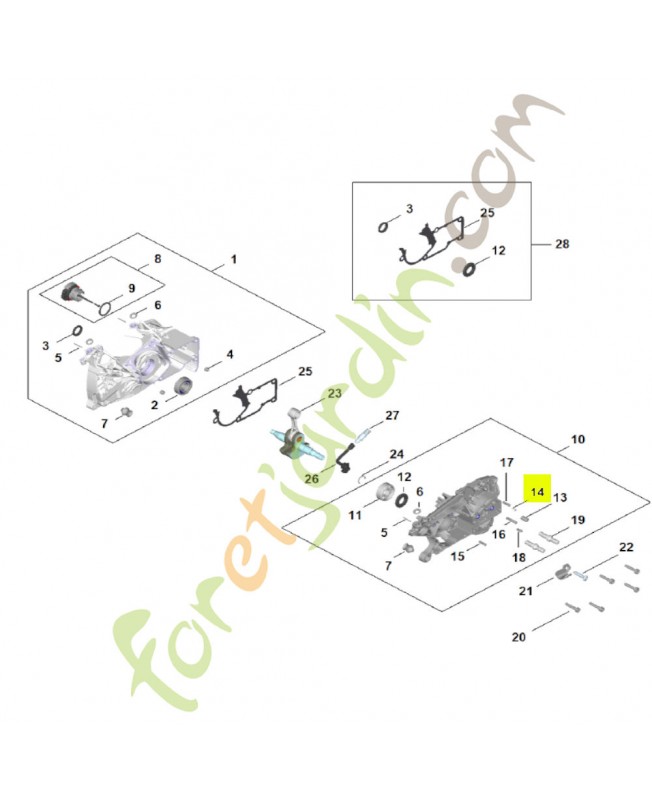 Clou cannelé cylindrique 2,6x8 Stihl réf. 0000-974-1200