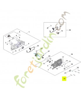 Vis cylindrique IS-M5x27 Stihl réf. 9022-500-1051