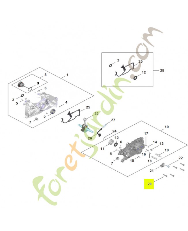 Vis cylindrique IS-M5x27 Stihl réf. 9022-500-1051