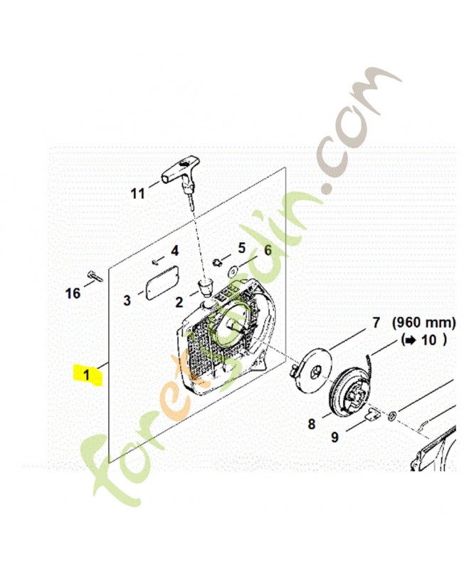 Carter de lanceur Stihl ref. 1118-080-1805 en stock