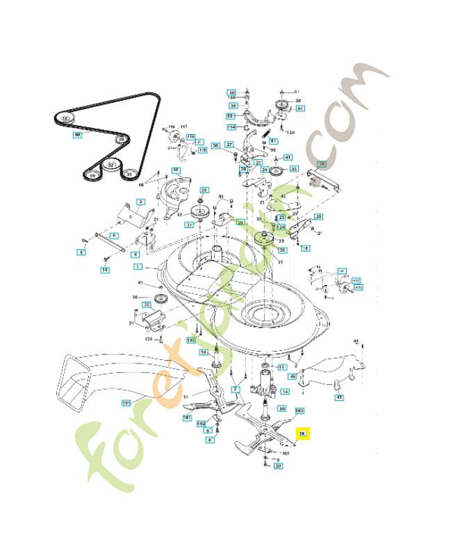 Lame droite Husqvarna réf. 532180584