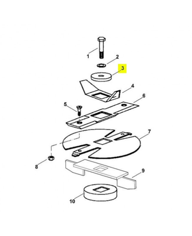 Rondelle d'appui.6000-702-1800 Pièce de rechange Sithl / Vicking