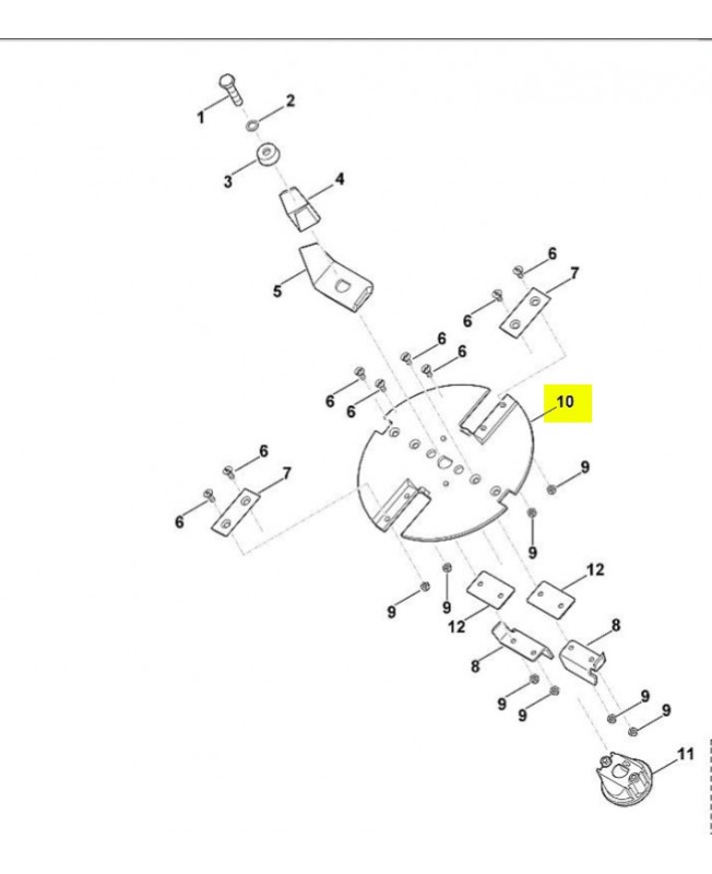 Disque a couteaux.6008-702-1111 Pièce de rechange Sithl / Vicking