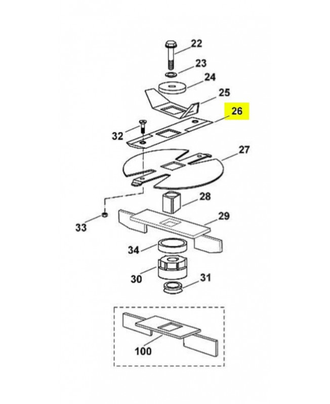 Couteau combi ge 345. 6000-702-5100 Pièce de rechange Sithl / Vicking