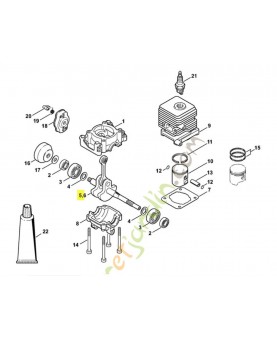 Vilebrequin km 55 stihl réf : 4140-030-0401