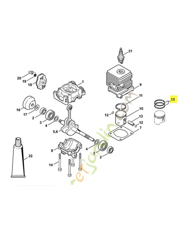 Segment d 34 x 1,5 Stihl réf. 4137-034-3000