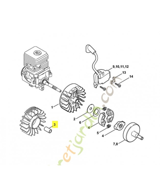 Douille d'ecartement