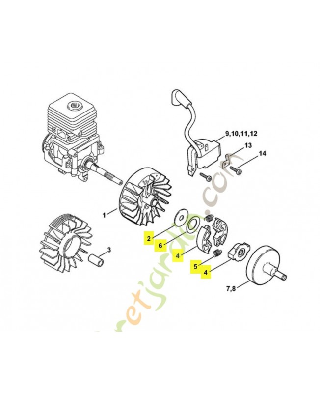 Embrayage complet 4140-160-2005. Pièce de rechange Sithl