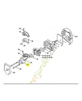 Bride intermédiaire 4140-121-1605. Pièce de rechange Sithl / Vicking