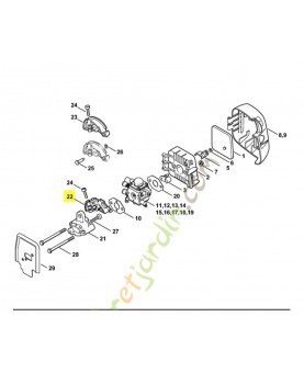 Piece de serrage Stihl ref. 4140-182-7601