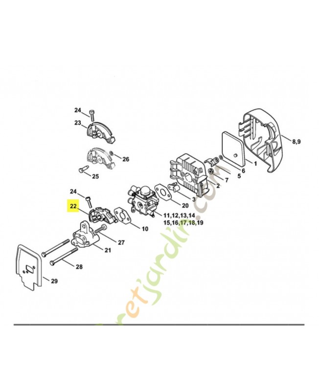 Piece de serrage Stihl ref. 4140-182-7601