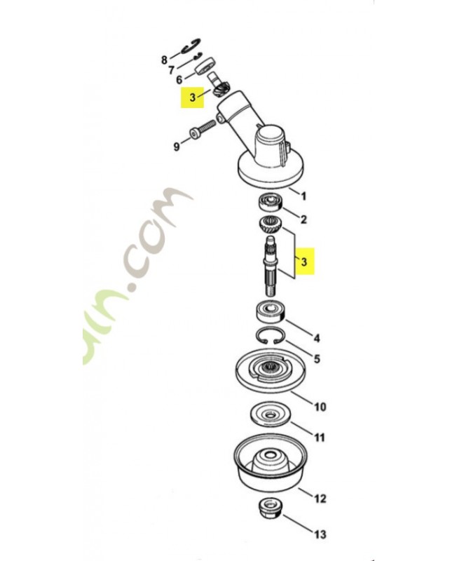 Jeu de pignons Stihl ref. 4144-640-7300
