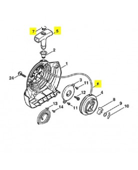 Poignee elastostart d.3,0mm