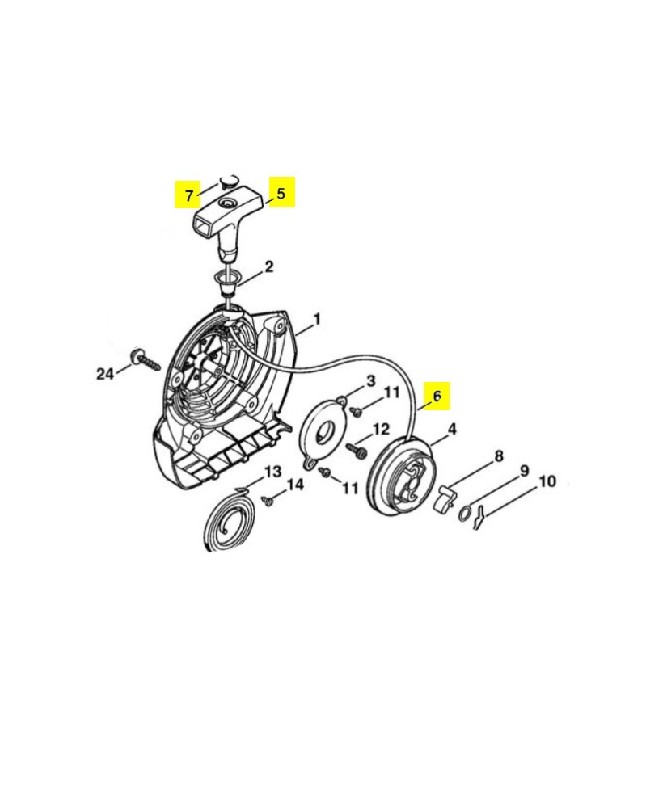 Poignee elastostart d.3,0mm