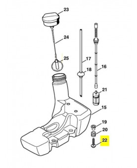 Vis is-dg 5x26 0000-951-1102. Pièce de rechange Sithl / Vicking