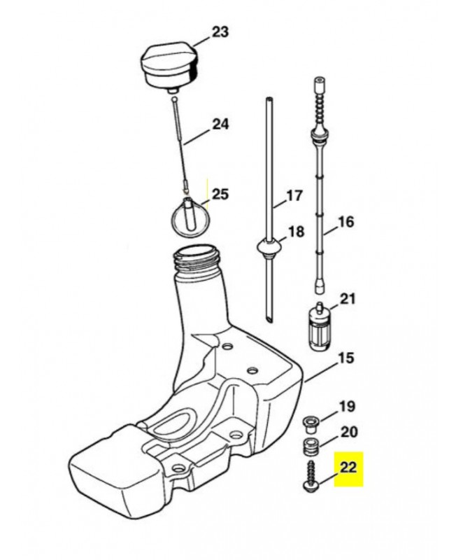 Vis is-dg 5x26 0000-951-1102. Pièce de rechange Sithl / Vicking