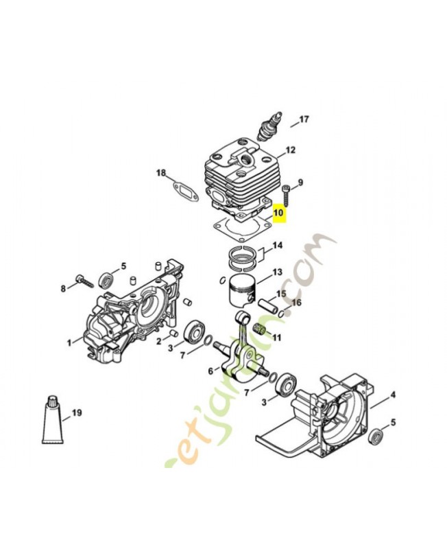 Joint de cylindre 4134-029-2300. Pièce de rechange Sithl / Vicking