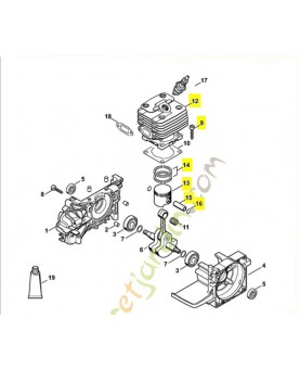 Cylindre-piston 41340201213 . Pièce de rechange Sithl / Vicking