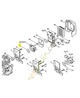 Joint 4128-129-0900 stihl. Pièce de rechange Sithl