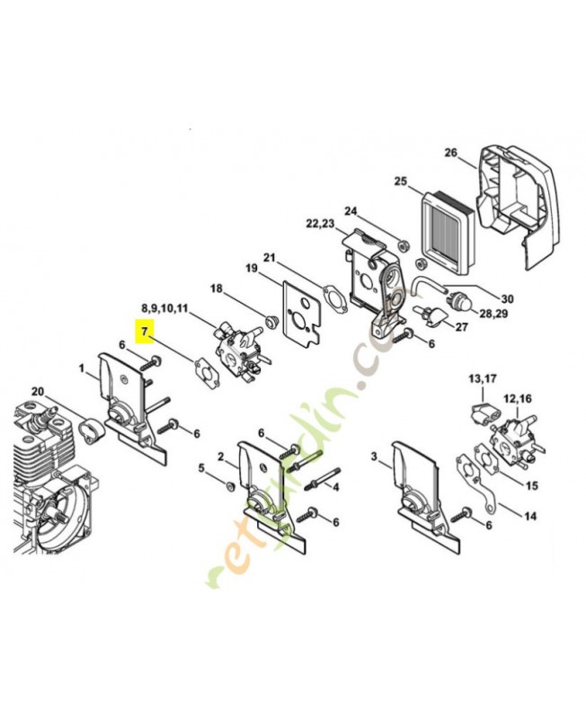 Joint 4128-129-0900 stihl. Pièce de rechange Sithl 