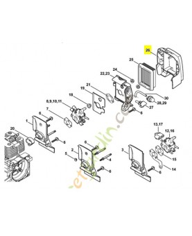 Couvercle de filtre 4134-141-0500. Pièce de rechange Sithl / Vicking