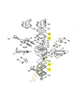 Jeu de joints carburateur Stihl ref. 4128-007-1060