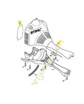 Capot moteur 4140-080-1603. Pièce de rechange Sithl 