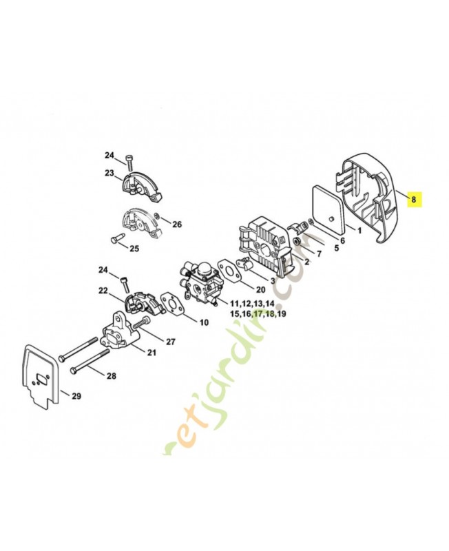 Couvercle filtre a air 4140-141-0502 stihl