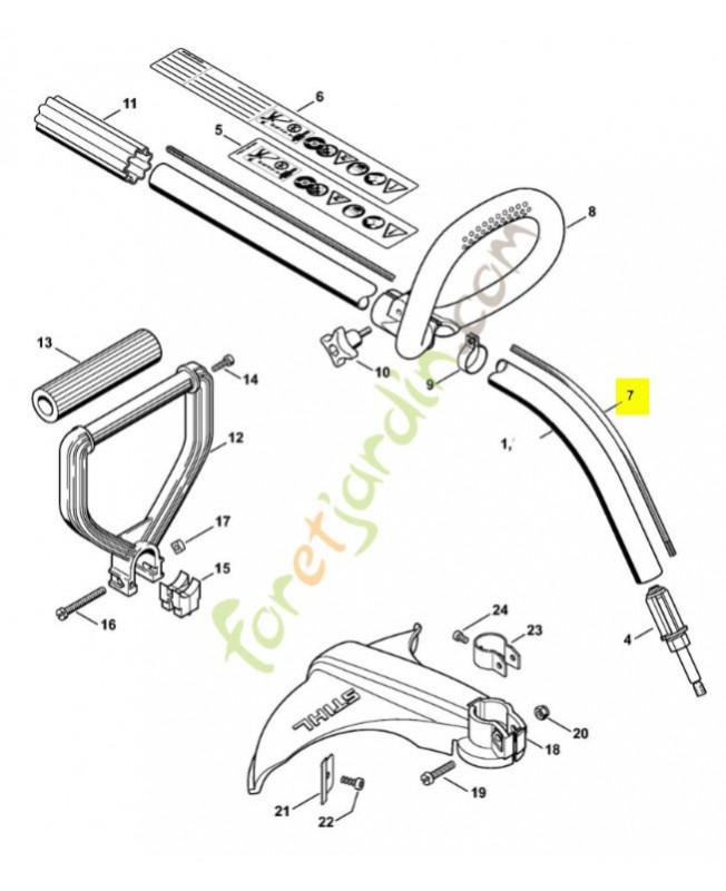Arbre entrainement (flexible) 4130-711-3200 stihl