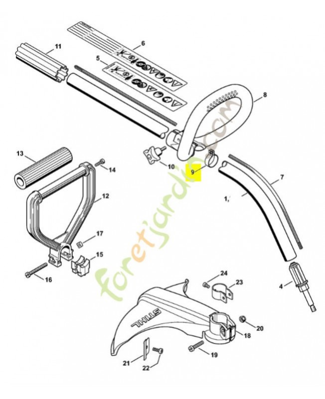 Collier de serrage stihl réf : 4144-791-9401