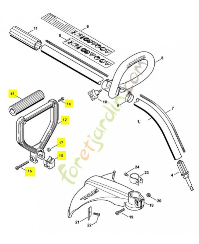 Poignée circulaire 4130-790-1300 stihl