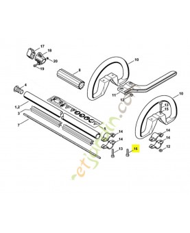Vis cylindrique is m6 x 25 9022-341-1350. Pièce de rechange Sithl / Vicking