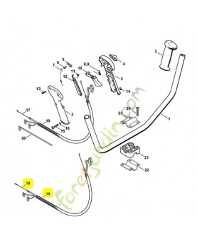 Cable des gaz fs 55