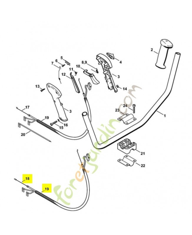 Cable des gaz fs 55 Cable des gaz fs 55