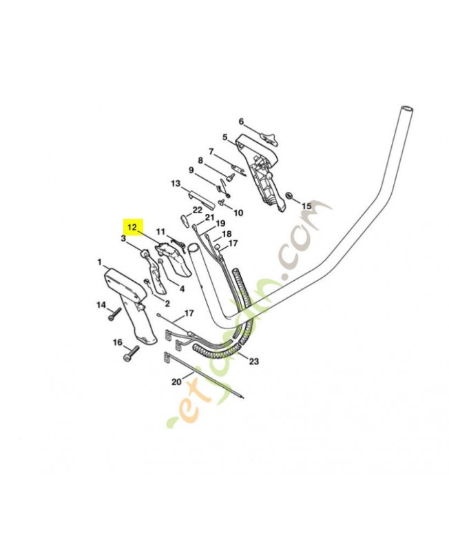 Manette des gaz Stihl réf. 4126-182-1001