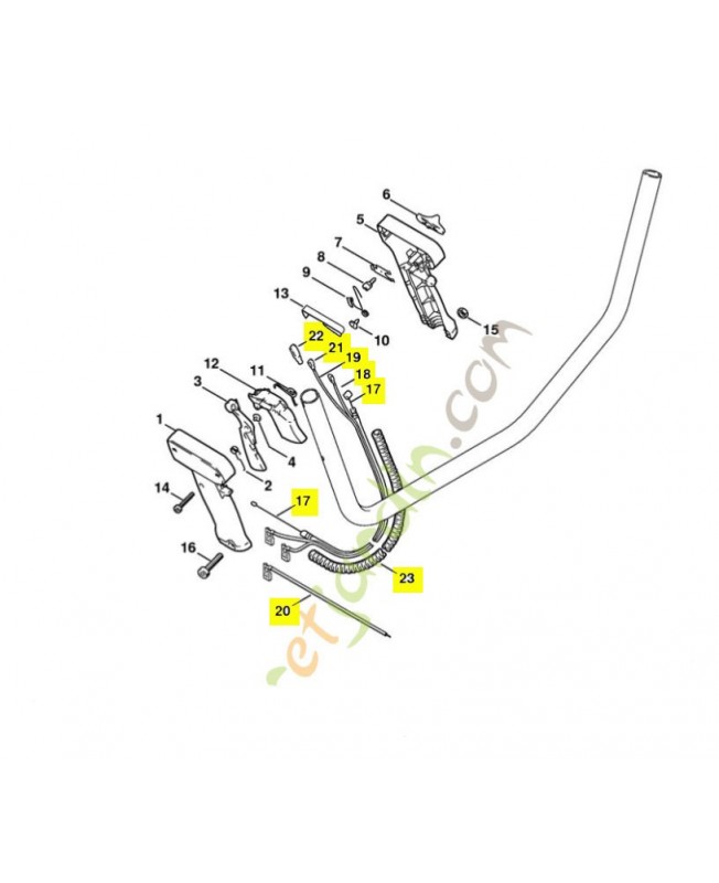 Cable des gaz fs 55 Cable des gaz fs 55