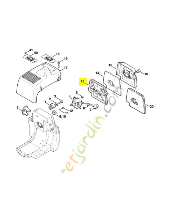Filtre a air complet référence 4119-120-1600 Filtre a air complet référence 4119-120-1600