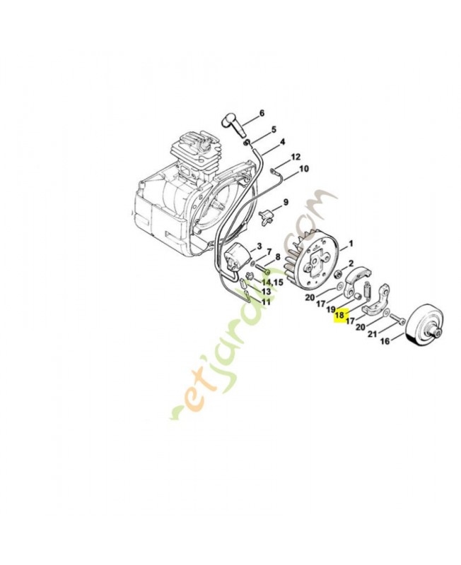 Ressort helicoidal Stihl ref. 0000-997-6205