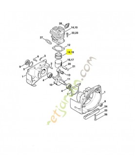 Segment de piston d.35 x 1,5 référence 4119-034-3001