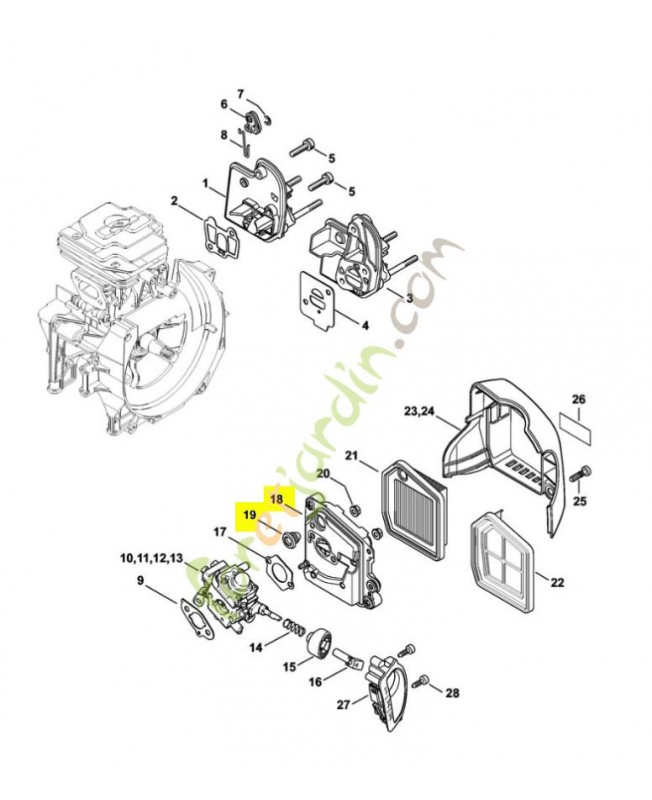 Boitier de filtre 4147-140-2802 stihl Boitier de filtre 4147-140-2802 stihl
