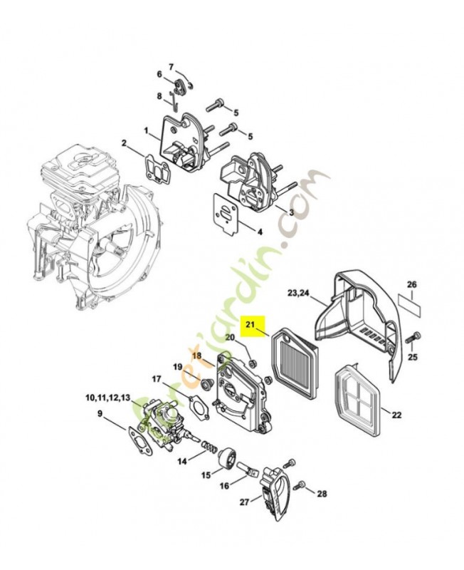Filtre a air 4147-141-0300. Pièce de rechange Sithl  Filtre a air 4147-141-0300. Pièce de rechange Sithl