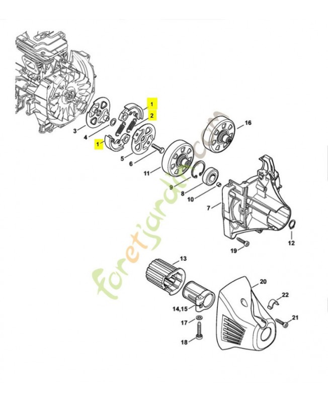 Embrayage fs 4147 4147-160-2000. Pièce de rechange Sithl 