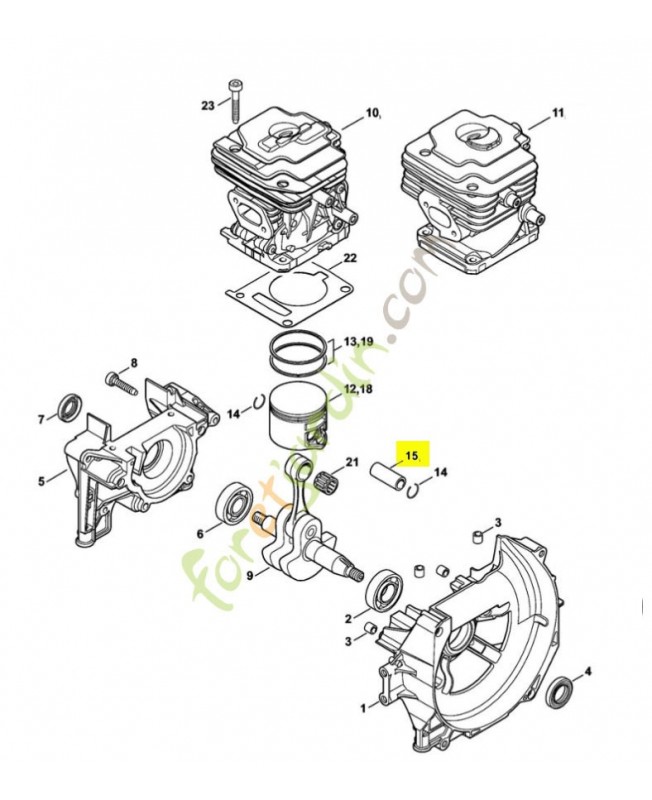 Axe piston 11x7x24 Axe piston 11x7x24