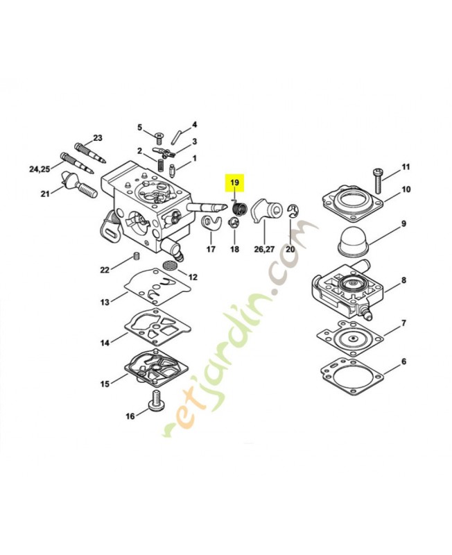 Ressort coude stihl 4147-122-3200 Ressort coude stihl 4147-122-3200